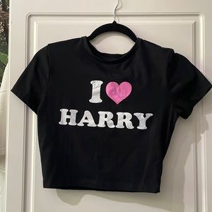 Homemade Printed I love Harry Styles Baby Tee